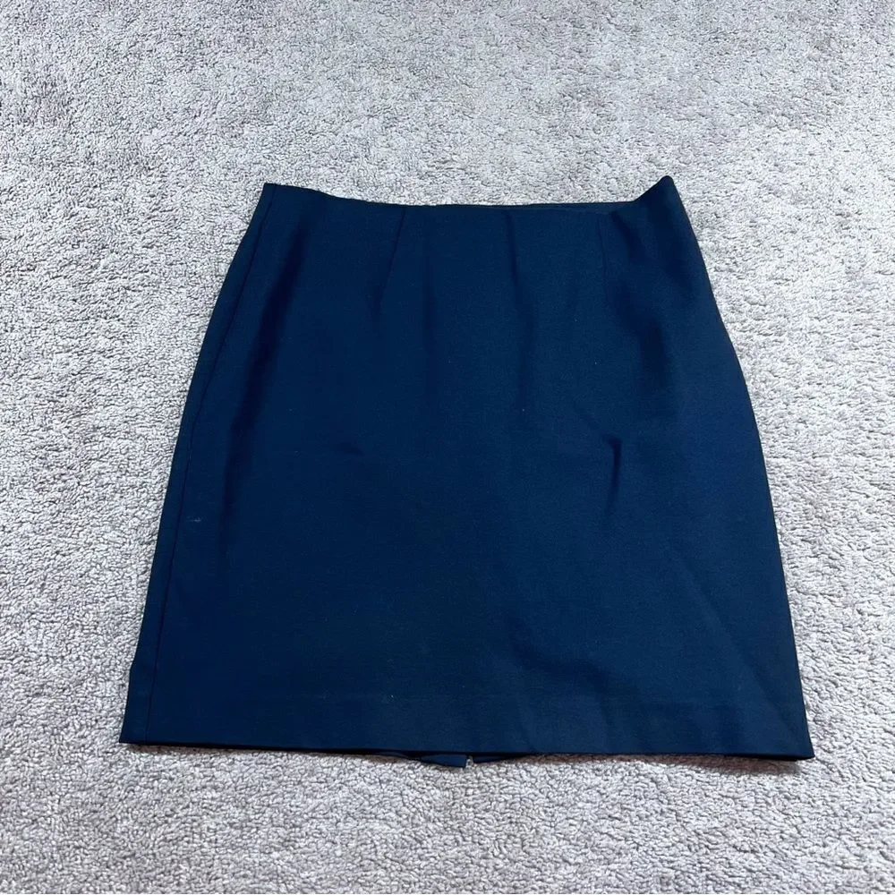 J. Jill Womens Ponte Pencil Skirt Black Size S Petite viscose Nylon Blend